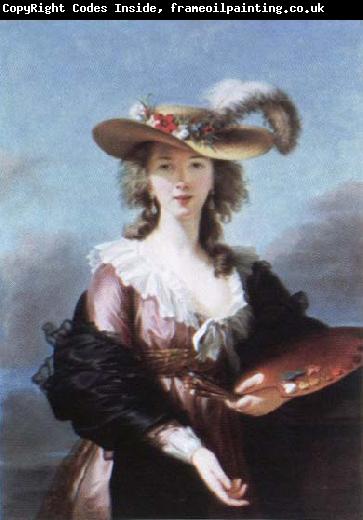 Elisabeth Louise Viegg-Le Brun self portrait in a straw hat